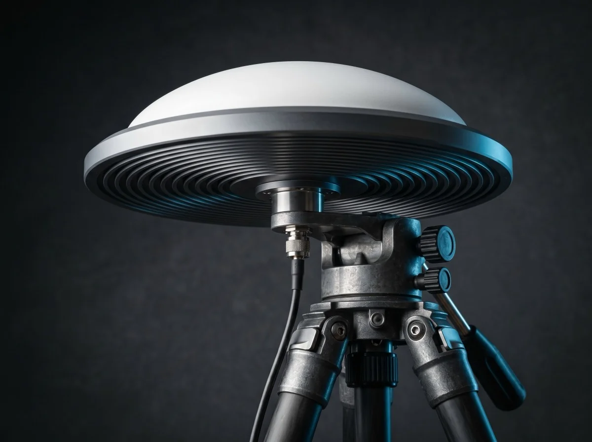 TDXL-CA341 3D choke ring GNSS survey antenna mounted on a geodetic tripod